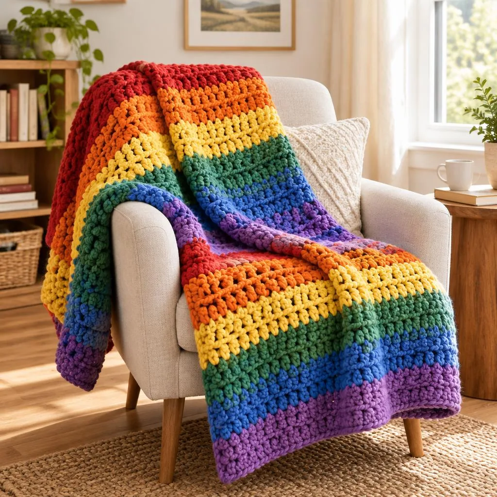 Rainbow Throw Blanket