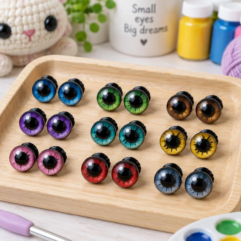 Hand Painted Safety Eyes, Set of 12